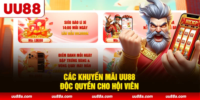 Các khuyến mãi UU88 độc quyền cho hội viên